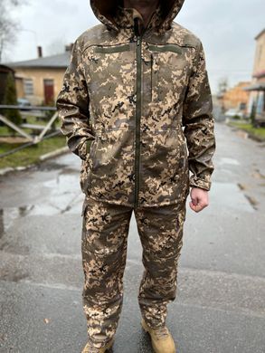 Костюм військовий SoftShell піксель з капюшоном, 48/4